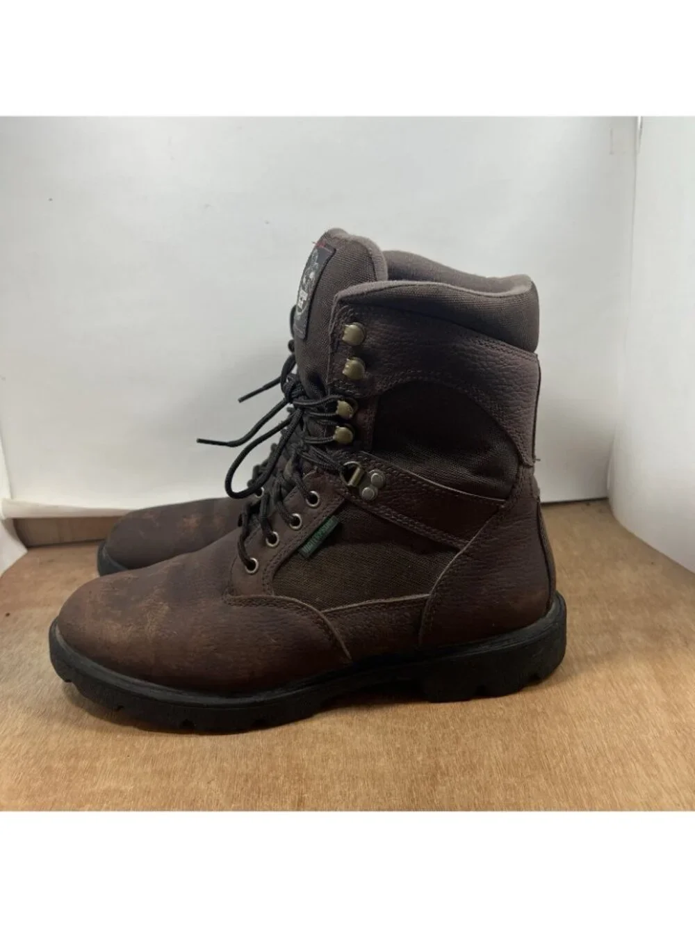 Georgia Boots Homeland Work Boots Men's Size 9.5 Waterproof Brown Leather G108